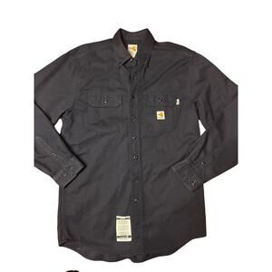 Carhartt FR Flame Resistant Mens Medium Long Sleeve blue shirt